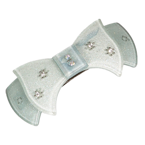 Haarclip, Haarspange, Acryl, Strass, grün, 8548 - zum Schließen ins Bild klicken